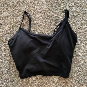 Black Spaghetti Strap Crop Top